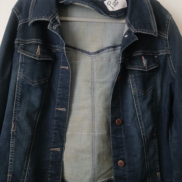 UPCYCLED DENIM JACKET WITH AC DC LOGO - Picture 4 of 6